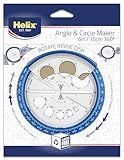 Helix Angle and Circle Maker with Integrated Circle Templates, 360 Degree, 6 Inch / 15cm, Assorted Colors (36002)