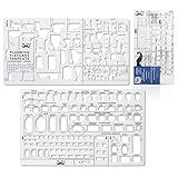 Mr. Pen Plumbing & Bathroom Design Tools - Drafting Ruler Shapes, Stencils & Fixture Templates
