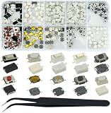 MTDELE 250Pcs 10 Value Micro Momentary Tactile Push Button Switch Kit