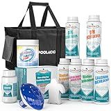 Poolacc Bromine Hot Tub Starter Kit: Includes Extra-Capacity Chemicals, 50 Test Strips, Dispenser & Accessories | All-in-One Spa Maintenance Set