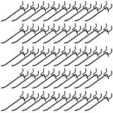 Shimeyao 50 Pcs Metal Black Pegboard Hooks Bulk 1/4" 1/8" Heavy Duty Peg Board Wall Shelving Display Hooks for Garage Kitchen Retail Store Hanging Organizer Tools(4 Inch)