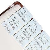 Idyllic Grace - Bible Tabs, Gold Foil Lettering, Bible Journaling, Study Tool, New and Old Testament, Christian, Catholic, Apocrypha, 90 Tabs, Indexing Tabs, Glossy Laminated, Durable - Mint to Be