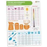 Kitchen Conversion Chart Magnet 1pc - Baking Supplies & Accessories - 6” x 8” Magnetic Kitchen Gadgets Measurement Conversion Chart for Cooking - Waterproof Baking Essentials, Cooking Gifts for Women