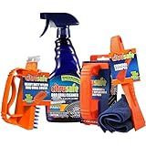 Citrusafe Complete Grill Cleaning Kit - Grill Cleaner Spray (16oz), Scrubber 3 Pack, Nylon Brush, Cookbox Scraper and Microfiber Cleaning Towel - Tools to Clean BBQ Grill Grates, Smokers, Ovens