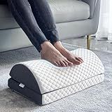 BlissfulNest Foot Rest Pillow for Under Desk at Work Office Footrest High Density Memory Foam Cooling Fabric Height Adjustable Foot Elevation Firm Feet Rest
