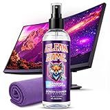 Clean Game Monitor Cleaner Spray & Microfiber Cloth 8oz, Streak-Free Computer Screen Cleaner Spray and Wipe for Gaming, Computer, Phone, iPad, MacBook Laptop Cleaning Kit Electronic Screen Cleaners