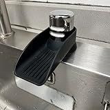 1-Pack Dishwasher Air Gap ​Cover Water Ramp Silicone Splash ​Guard, 4° Overflow Spout Extender for Dishwasher,Universal Accessory for Dishwasher Air Gap,Replacement Dishwasher Air Gap(1Black)