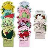 TONYMOLY I'm Real Sheet Mask Gift Set, Korean Face Mask Variety, 10 Pack