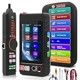 Henkion Multifunction RJ45 Network Caber Tester,UTP Cable Tester Ethernet Cable Tracer,4" IPS Touch Screen Support Network Tools,Digital Multi-Meter,OPM,POE++ Detect,RJ45 TDR,Length,FTP,(LT-600M)