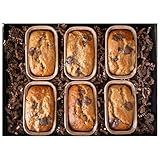 Gourmet Banana Bread by Sweetness Central, Baked Fresh for Each Order, Made with Belgian Chocolate Chips, The Perfect Valentines Day Gifts for Her, Individually Wrapped to Arrive Soft & Moist, 6 Pack