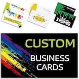 PAPDWHZL Custom Business Cards with Your Logo, Customize 100PCS Double-sided printable, Personalized for Small 300gsm Waterproof 3.5'' x 2'' (Painting Service Template)