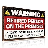 ALKB Funny Retirement Gift for Men & Women - 12x8 Inch Happy Retirement Party Wall Decor