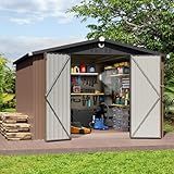 Metal Storage Shed,10x12 Outdoor Storage Building,Large Backyard Sheds with Lockable Door,Waterproof Outside Storage Shed