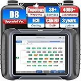 XTOOL D8S OBD2 Scanner: 2025 Upgrade of D8, Bidirectional Scan Tool with 3-Year Update, Topology Mapping, FCA AutoAuth, ECU Coding, 42+ Resets, All Systems Car Scanner Diagnostic Tool, CANFD/DoIP