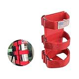 Ziciner Fire Extinguisher Holder 2.5-3LB Adjustable Roll Bar, American Flag Pattern Extinguishers Strap Bartact, Universal Car Accessories for Cars, SUVs, Trucks, and More (Red)