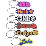 SuperFineDeesigns Custom Water Bottle Name Tag – Personalized Bag Label with Stainless Steel Cable – Durable 3D Printed Name Tag for Backpack & Sports Bottles with No Icon