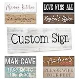 Custom Wood Signs, Personalized Sign For Home, Custom Fonts Colors Sizes, Make Your Own Unique Sign, 10 Backgrounds - Fonts & Colors can be Changed, Personalized Rustic Sign (6" x 18")