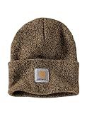 Carhartt Men's Knit Cuffed Beanie, Dark Brown/Sandstone, One Size