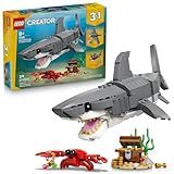 LEGO Creator Fierce Shark with a Treasure Chest Building Toy for Boys & Girls - Kids Build a Shark, Fish, or Manta Ray Animal Figure - Bedroom or Shelf Decor for Ages 8+ - 31381