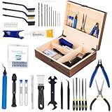 3D Printing Tool Set with Wood Box – 3D Printer Tools Features a deburring Tool, Wire Cutter, Drill, and Scraper for Model cleanup, Surface Smoothing, and Precise Drilling.