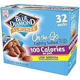 Blue Diamond Almonds Low Sodium Lightly Salted Snack Nuts, 100 Calorie Packs, 0.6 Ounce (Pack of 32)