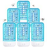 6Pack Bug Zapper Indoor Plug in Mosquito Zapper Indoor,Baby Safe Mosquito Killer for Nursery&Bedroom,Fruit Fly Zapper Insect Killer with 365nm Blue Light,Plug in Gnat Killer for Kitchen&Indoor Plant