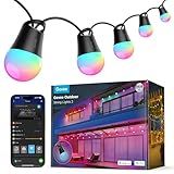 Govee Smart Outdoor String Lights 2, 144ft Outdoor Lights with Dimmable Warm White LED Bulbs, 47 Scene Modes for Patio, Backyard, Balcony, IP65 Waterproof, Works with Alexa, App Control