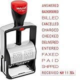 MaxMark 2024 Heavy Duty Date Phrase Stamp, Large Date Size - Exclusive 12-Year Band - Red Ink