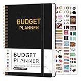 Budget Planner-Monthly Budget Book with Expense Tracker Notebook/Accounting Book, A5 Monthly Financial Organizer Planner, Manage Your Money Effectively, Start Anytime, 1 Year Use, Black