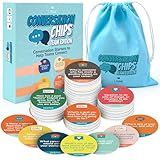 T MARIE Conversation Chips Team Building Game - Fun Ice Breaker for Work - Conversation Starters and Team Building Activity - 200 Prompts to Foster Team Bonding and to Get to Know Your Coworkers