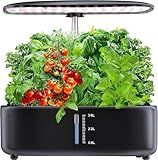 Hydroponics Growing System Kit - 12 Pods Indoor Herb Garden with LED Grow Light, Adjustable Height up to 17", Auto Timer - Perfect Home, Birthday & Mother’s Day Gift for Women