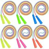 ZATAYE 6 Pack Kids Jump Rope, Colorful Gradient Nylon Skipping Ropes for Children, 7.55FT Adjustable Length, Plastic Handles, Lightweight Jumping Ropes for Schools, Events, and Family Fun