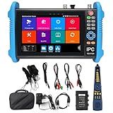 Upgraded 8K IP Camera Tester, WANLUTECH CCTV Tester 7inch Touchscreen 8MP TVI CVI AHD CVBS Camera Test 90W PoE Power Cable Tracer RJ45 Cable TDR Test SFP Network Tools WiFi HDMI VGA (IPC-9800CADH Pro)