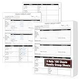 100 Sheets 3 Hole 12th Generation Family Group Sheets Two-Sided Blank Genealogy Forms 8.5×11 inch Family Tree Charts Genealogy Worksheets Archival Supplies for Research Ancestry Family Member History