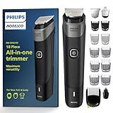Philips Norelco Multigroom Series 5000 18 Piece, Beard Face, Hair, Body and Intimate Hair Trimmer for Men - NO BLADE OIL MG5910/49