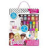 Horizon Group USA Barbie Make Your Own Layered Lip Balm Kit, DIY 5 Custom Lip balms by Mixing Flavors Like Vanilla, Strawberry, Watermelon & Tropical Punch, Multicolored