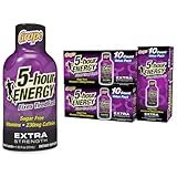 5-hour ENERGY Extra Strength Energy Shot, Grape Flavor, 30 Count, 1.93 oz., Zero Calories & Sugar-Free 230 mg Caffeinated Energy Shot, Amino Acids & B Vitamins, Dietary Supplements