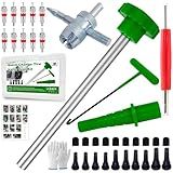 Richcat 51025 Quick Tire Valve Change Tool for Cars,Tire Valve Stem Core Quickly Replacement Tool Kit,Perfect Tool for Replacing Leaky Valves in Cars,ATVs,Trucks, etc.with TR413/TR414/TR418