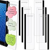 Zonon 6 Pieces Monitor Memo Board, Memo Boards for Computers Transparent Acrylic Monitor Side Panel Office Desk Accessories Desktop Computer Sticky Note Holder for Office Home Work Desk