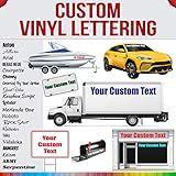 Rapid Vinyl - Design Your Own (Unlimited Fonts + 35 Colors Gloss & Matte) Custom Vinyl Lettering Decal Sticker, Auto, Car, Window, Business, Glass, Boat, Truck, Trailer, Windshield, Letters & Numbers
