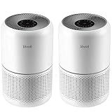 LEVOIT Air Purifier for Home Allergies Pets in Bedroom, Covers Up to 1073 ft² by 56W High Torque Motor, AHAM VERIFIDE, 3-in-1 Filter, HEPA Sleep Mode, Remove Dust Smoke Odor, Core300-P, White, 2 Pack