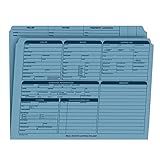 NextDayLabels - Real Estate Listing Folder - Right Panel List, Pre-Printed on Durable Card Stock with Closing Checklist and Color-Coded Dots for Organizing (Blue, Letter Size | Pack of 25)