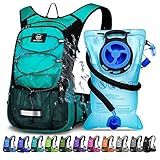 Mothybot Insulated Hydration Backpack Pack with 3L BPA Free Bladder, Water Backpack Compatible with More Bladder Models with Large Storage Lightweight Hiking Daypack with Waist Pouches