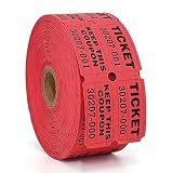 L LIKED Raffle Tickets Double Rolls 1000 Per Roll 50/50 Raffle Tickets for Events,Carnivals, Entry, Class Reward, Prizes(Red)