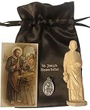 Westmon Works Saint Joseph Home Selling Kit with Instructions Holy Card Medal and Burial Bag Bundle