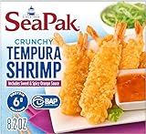 SeaPak Shrimp Tempura with Oven Crispy Breading, Sweet and Spicy Orange Sauce, Cooked Frozen Shrimp, 8.2 oz