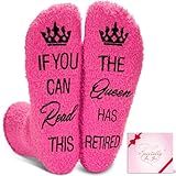 Sunia Retirement Gifts for Women, Funny Gifts Ideas Socks, Best Retirement Queen Socks Gifts for Mom Grandma Coworker Teacher Nurses Boss Friends