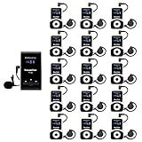 Retekess T130 Wireless Tour Guide System, Church Translation System, Easy to Set Up, Clear Sound Quality, Tour Guide Headsets for Plant Tour, School (1 Transmitter 15 Receivers)