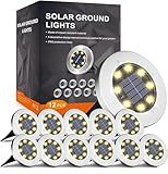 INCX Solar Lights Outdoor Waterproof,12 Pack Solar Lights for Outside, Solar Garden Lights Landscape Lighting for Patio Pathway Lawn Yard Deck Driveway Walkway, Warm White