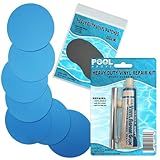 Heavy Duty Vinyl Repair Patch Kit for Above-Ground Pool Liner Repair; Glue and Patch Inflatables; Boat; Raft; Kayak; Air Beds; Inflatable Mattress Repair Blue
